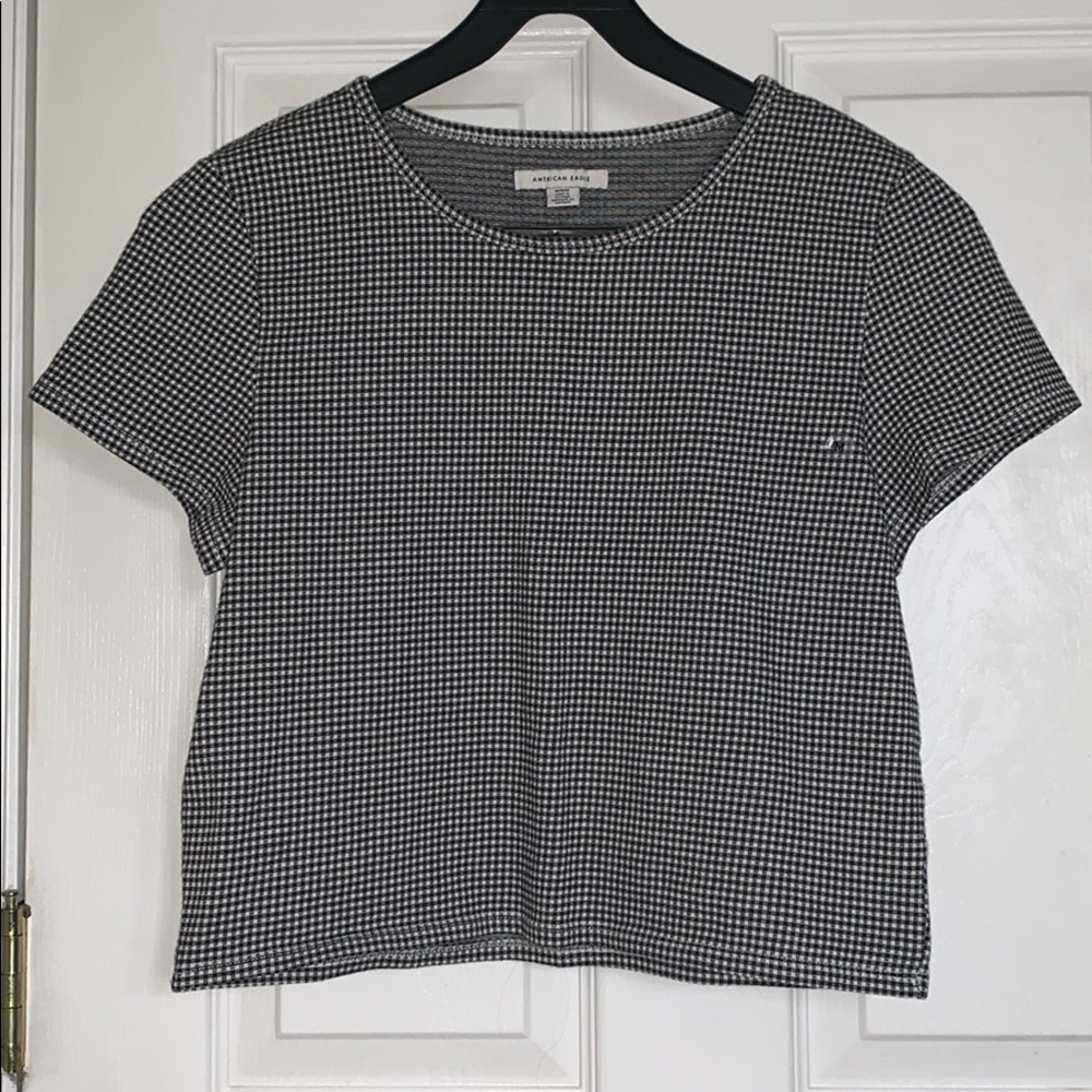 American Eagle Gigham Top NWOT